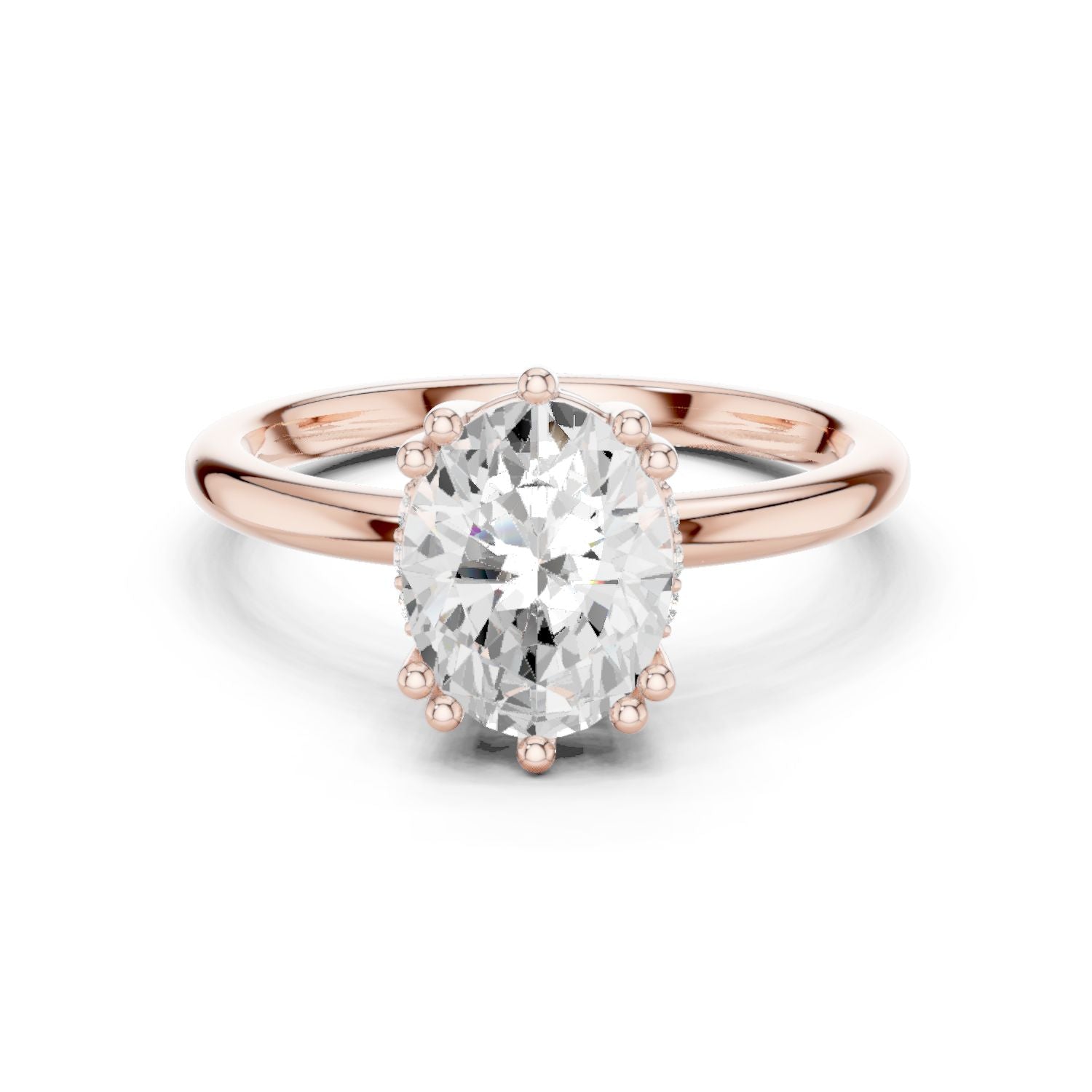 Round Lab Grown Diamond Solitaire Engagement Ring