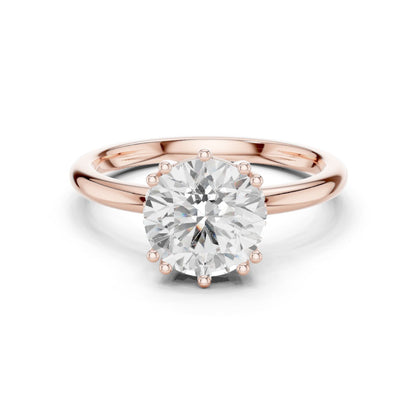 Round Lab Grown Diamond Solitaire Engagement Ring