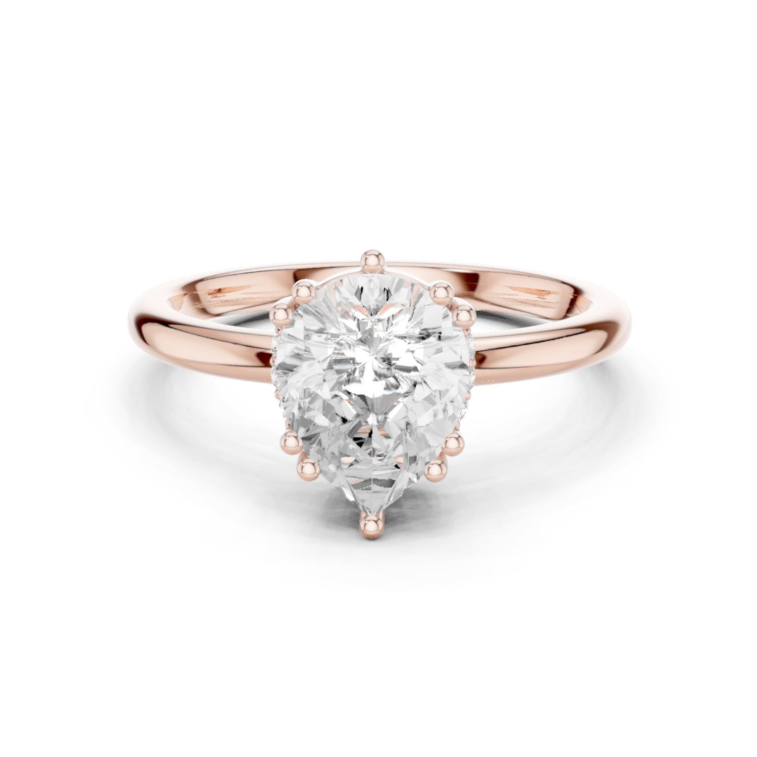 Round Lab Grown Diamond Solitaire Engagement Ring