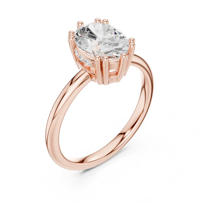 Round Lab Grown Diamond Solitaire Engagement Ring