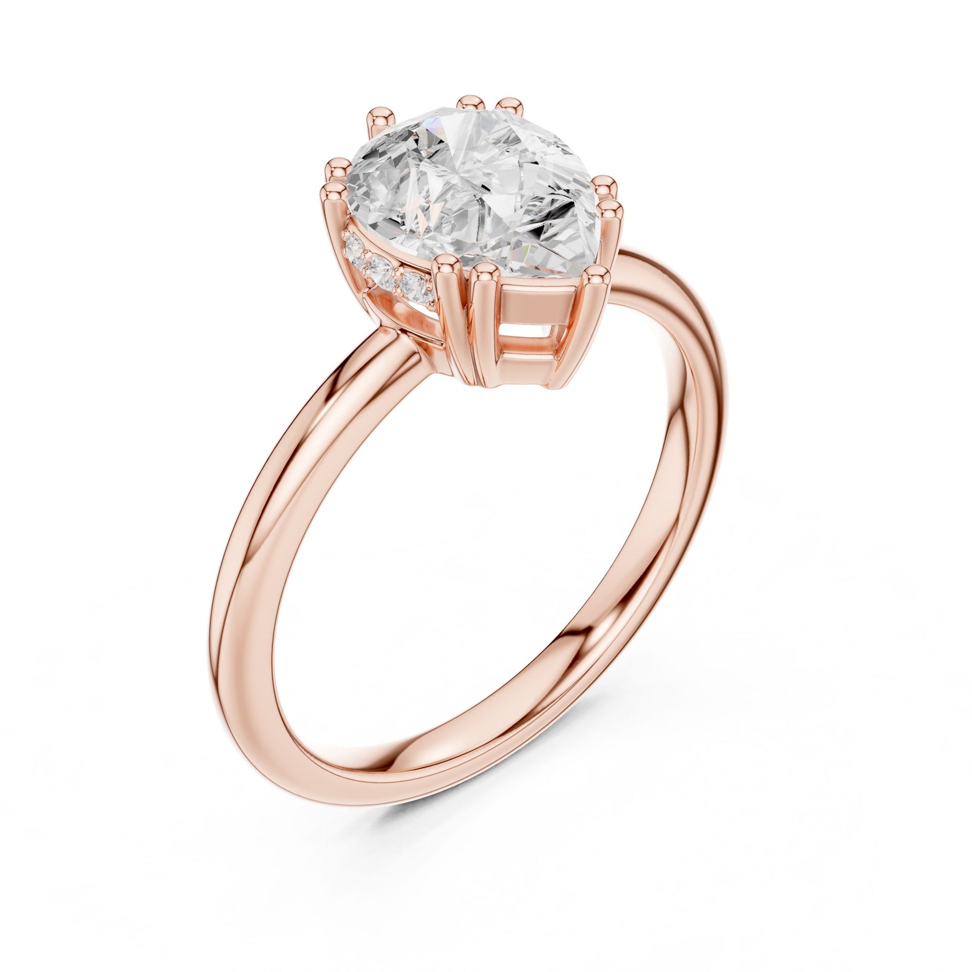 Round Lab Grown Diamond Solitaire Engagement Ring