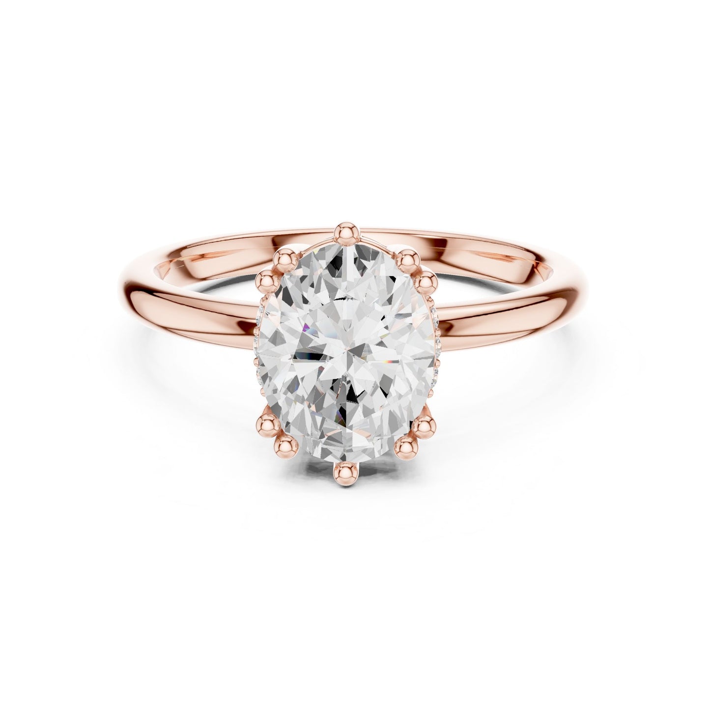 Round Lab Grown Diamond Solitaire Engagement Ring