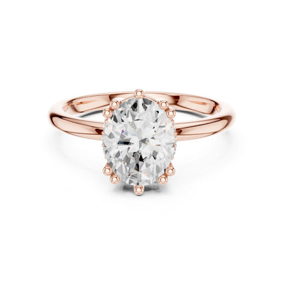 Round Lab Grown Diamond Solitaire Engagement Ring
