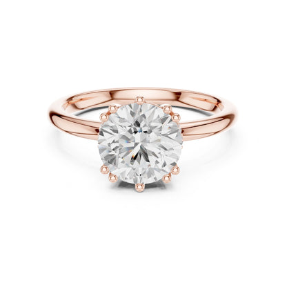 Round Lab Grown Diamond Solitaire Engagement Ring