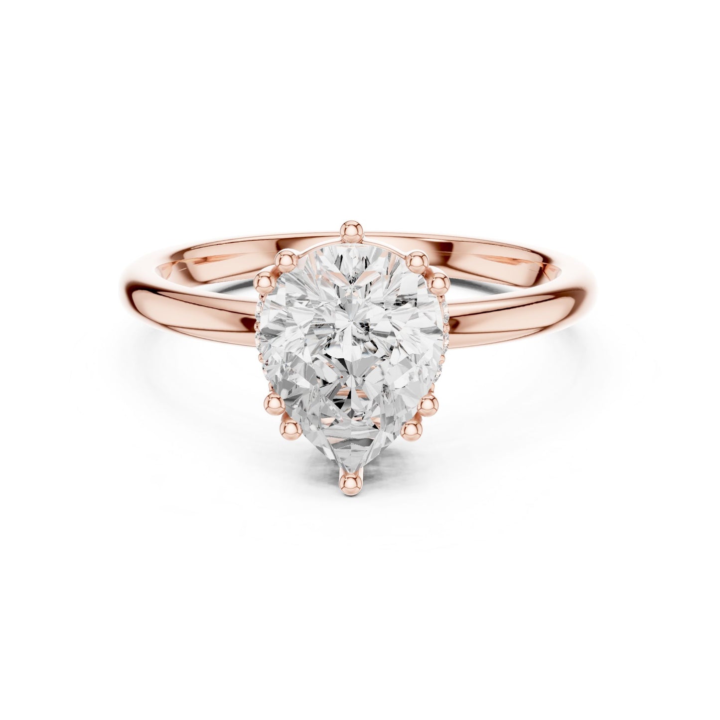 Round Lab Grown Diamond Solitaire Engagement Ring