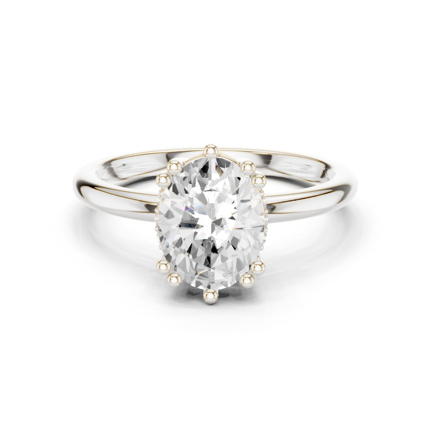 Round Lab Grown Diamond Solitaire Engagement Ring
