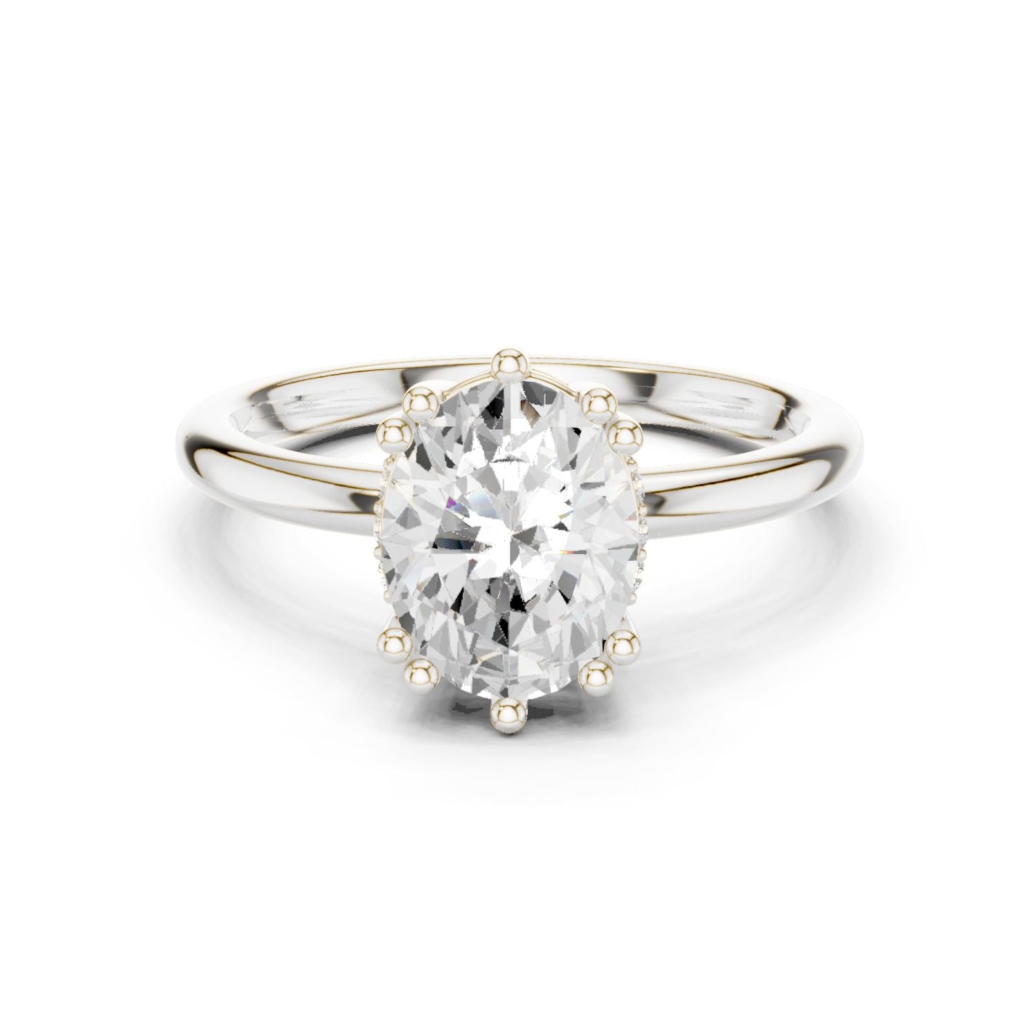 Round Lab Grown Diamond Solitaire Engagement Ring