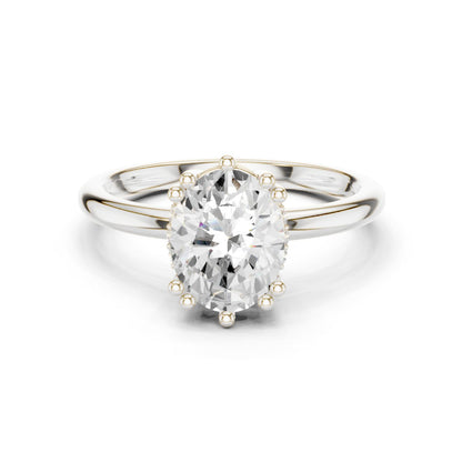 Round Lab Grown Diamond Solitaire Engagement Ring