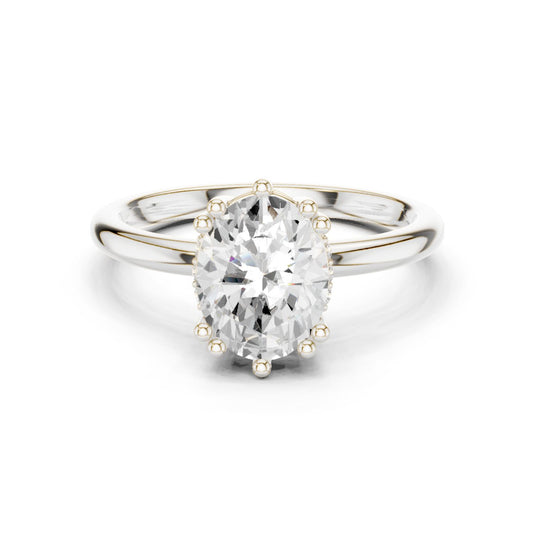 Round Lab Grown Diamond Solitaire Engagement Ring