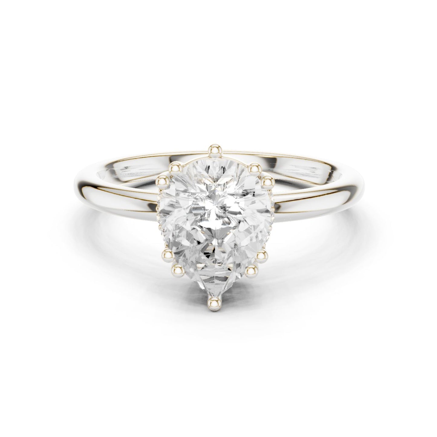Round Lab Grown Diamond Solitaire Engagement Ring