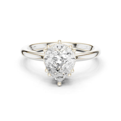 Round Lab Grown Diamond Solitaire Engagement Ring