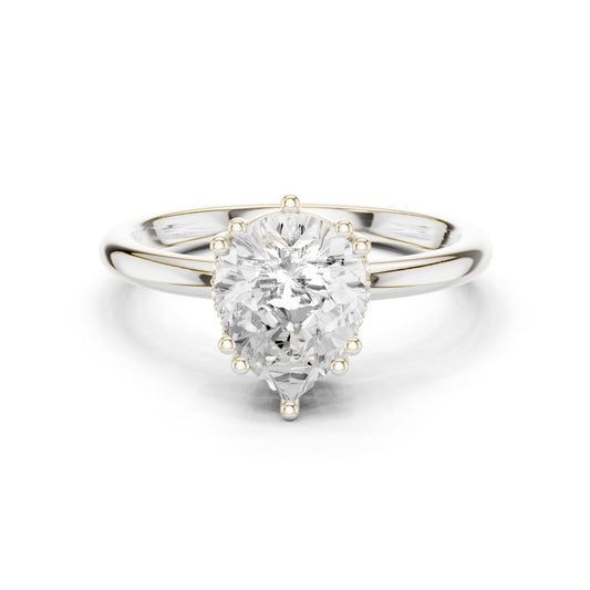 Round Lab Grown Diamond Solitaire Engagement Ring