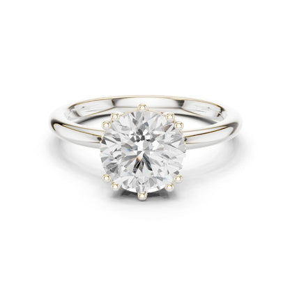 Round Lab Grown Diamond Solitaire Engagement Ring
