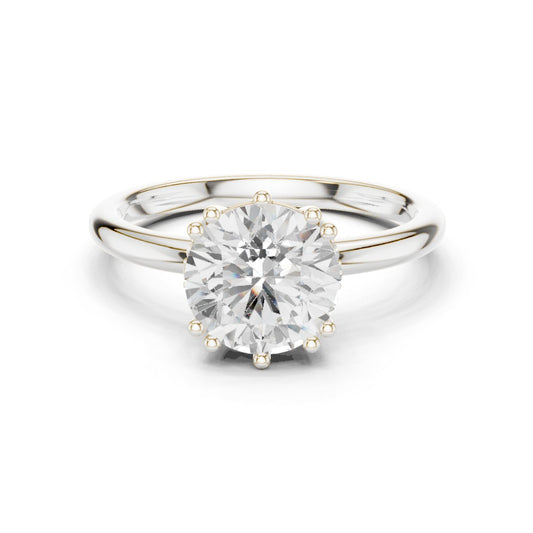 Round Lab Grown Diamond Solitaire Engagement Ring