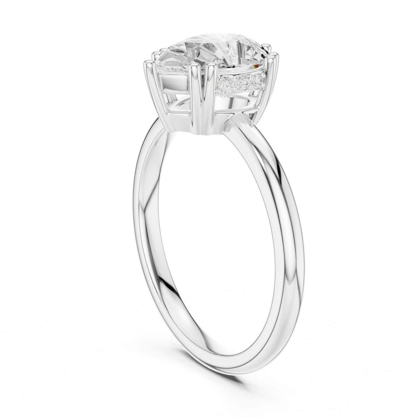 Round Lab Grown Diamond Solitaire Engagement Ring