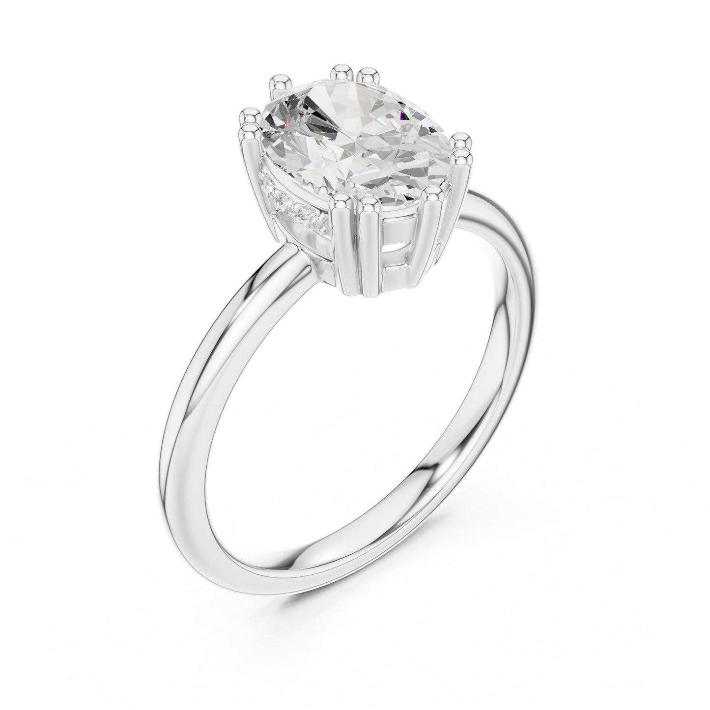 Round Lab Grown Diamond Solitaire Engagement Ring