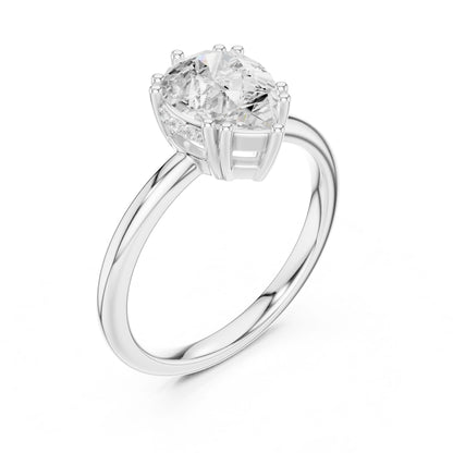 Round Lab Grown Diamond Solitaire Engagement Ring
