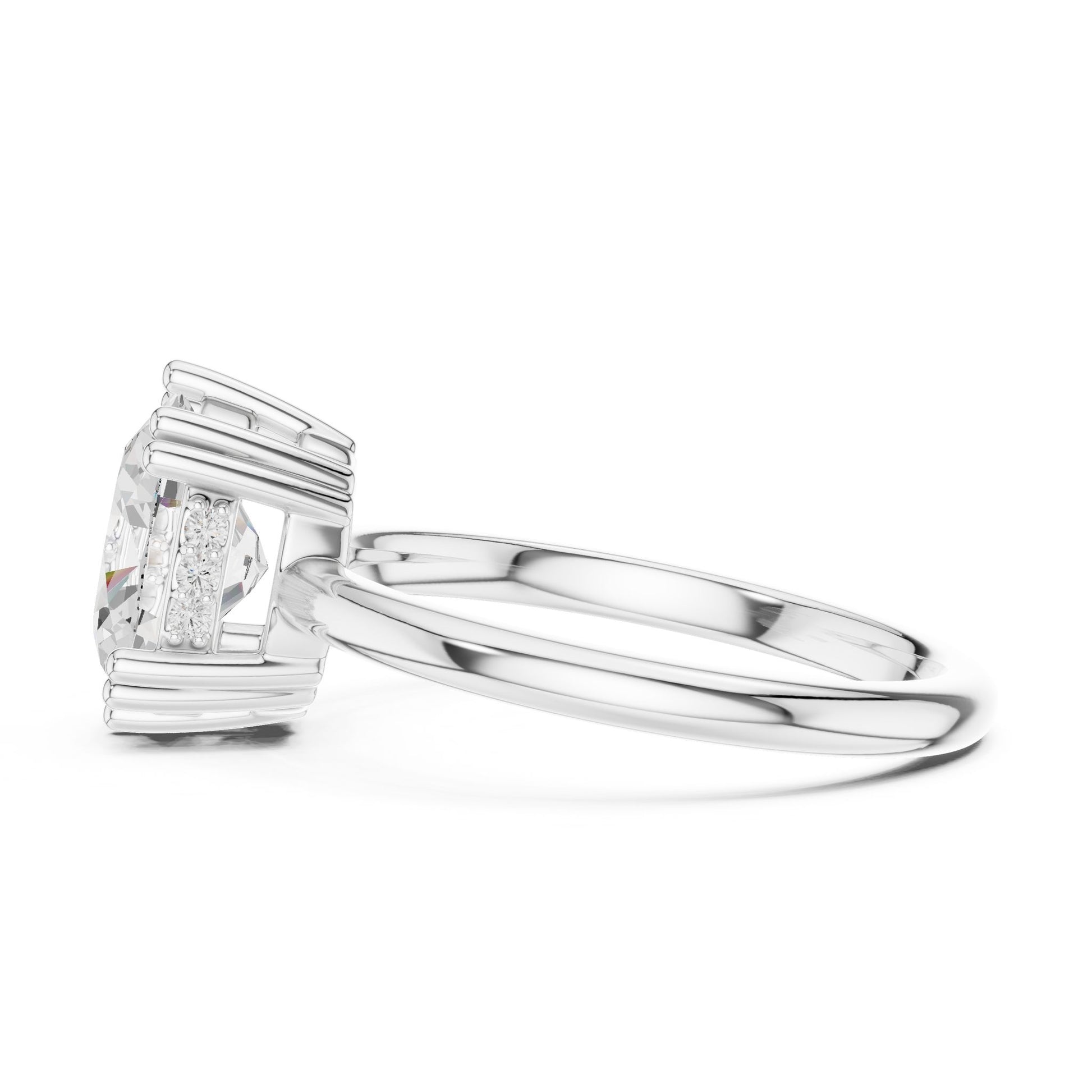 Round Lab Grown Diamond Solitaire Engagement Ring