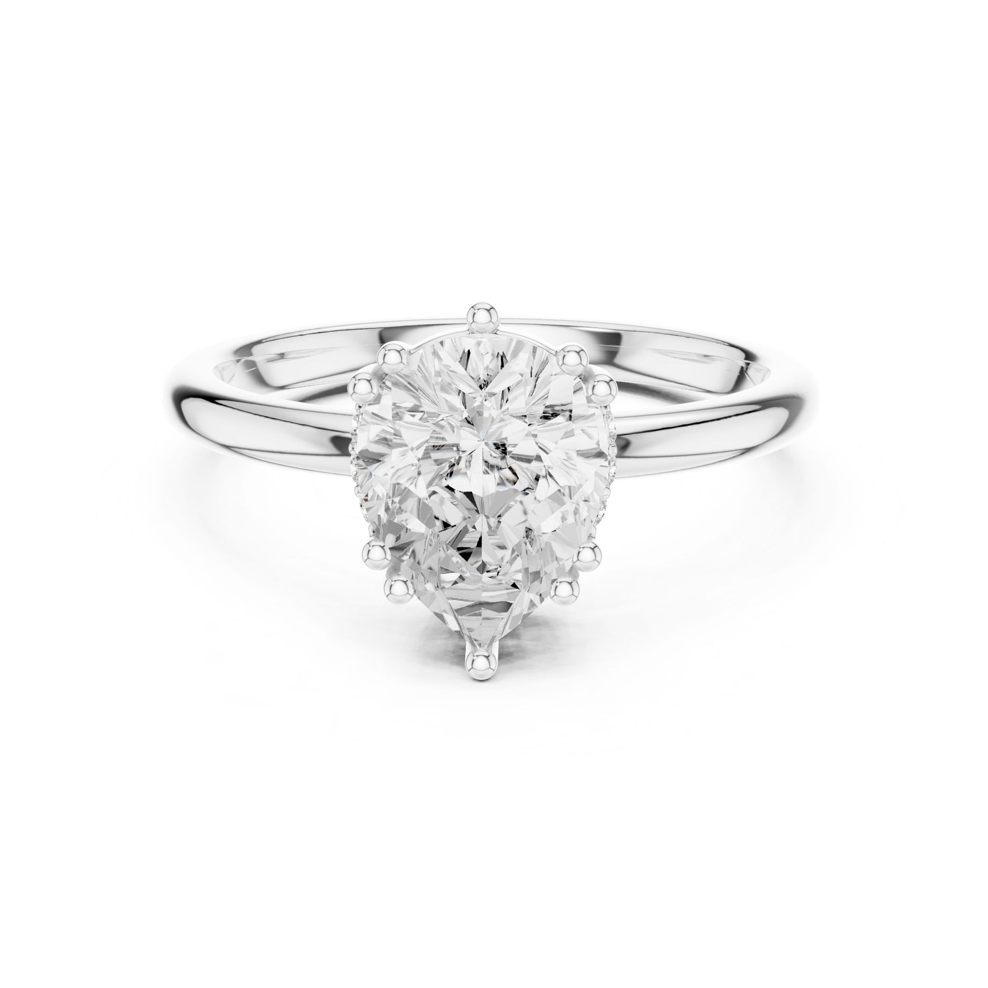 Round Lab Grown Diamond Solitaire Engagement Ring