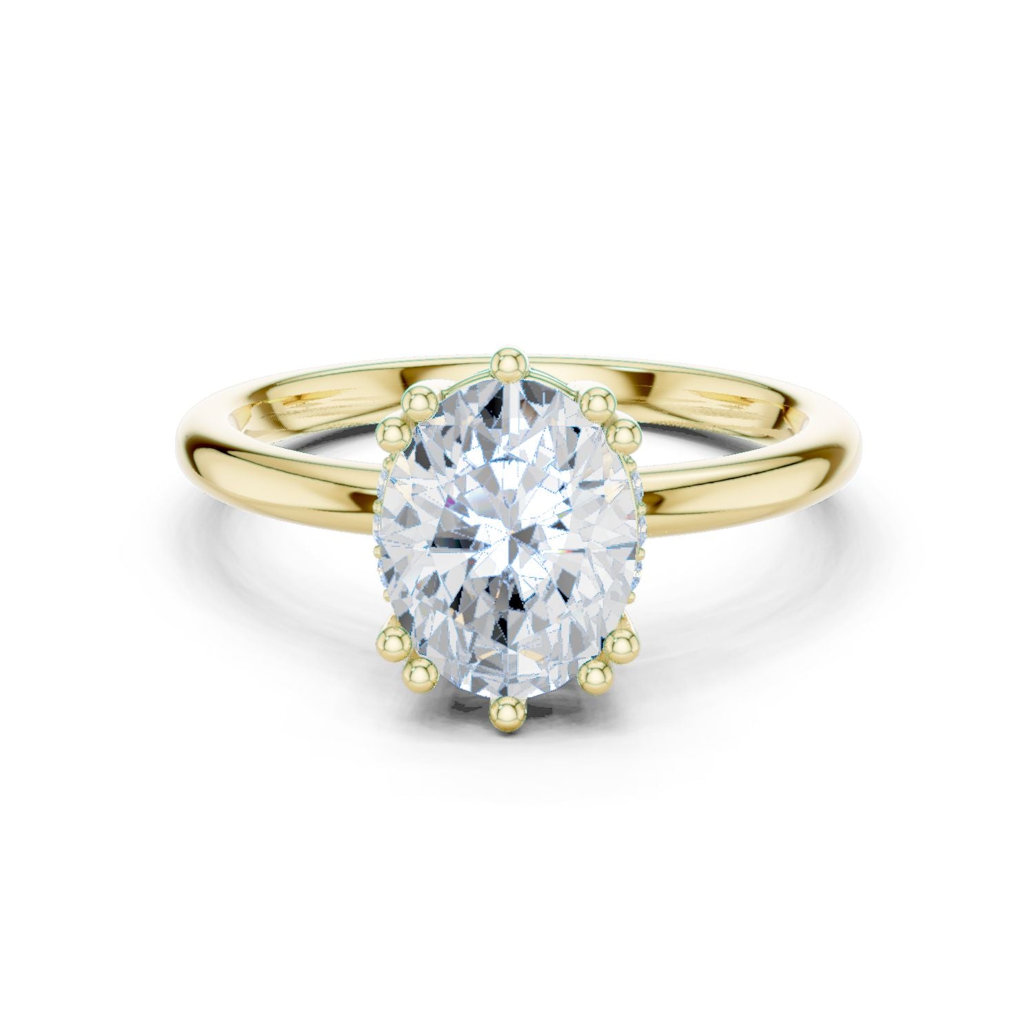 Round Lab Grown Diamond Solitaire Engagement Ring
