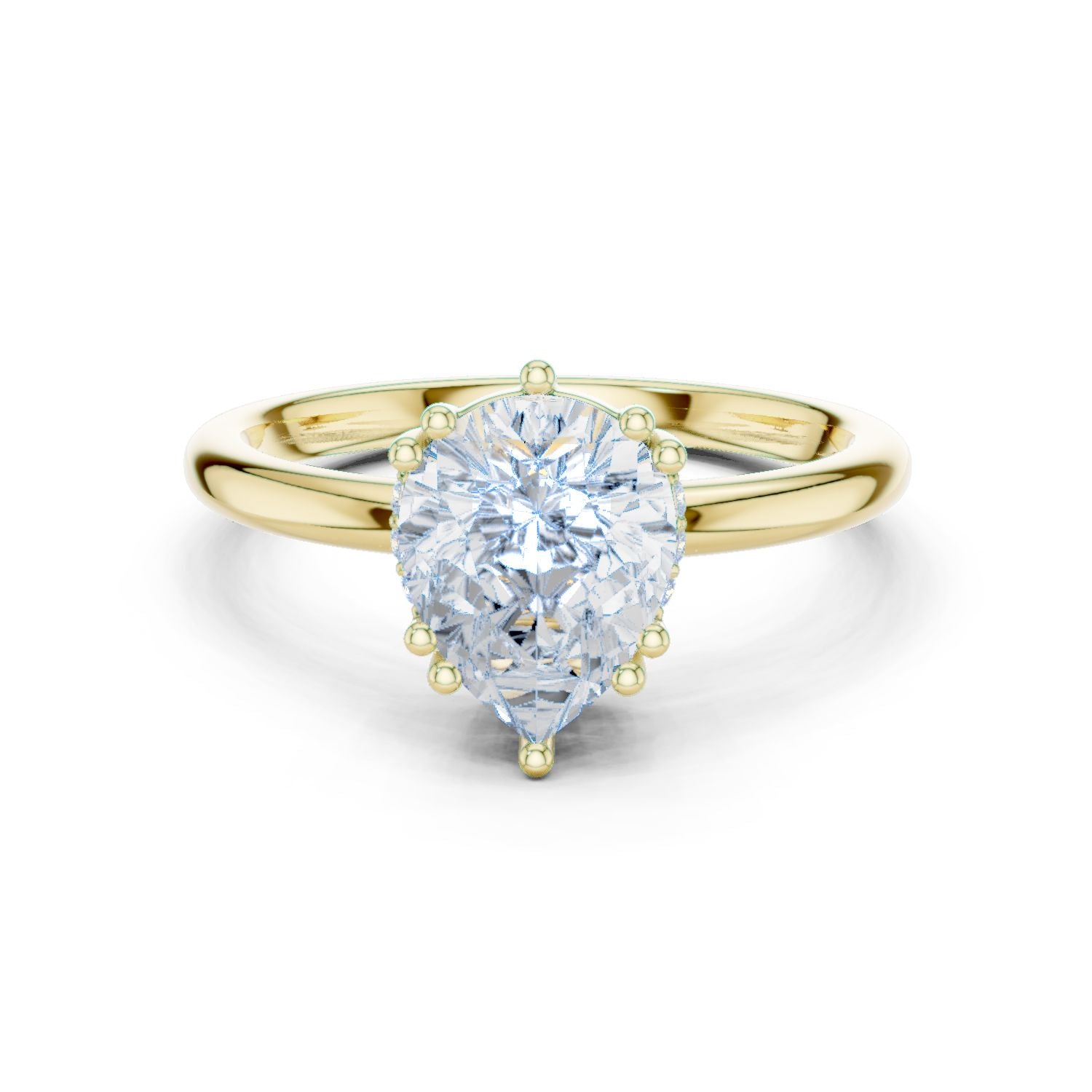 Round Lab Grown Diamond Solitaire Engagement Ring