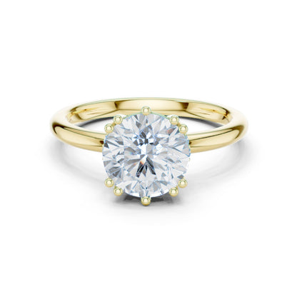 Round Lab Grown Diamond Solitaire Engagement Ring