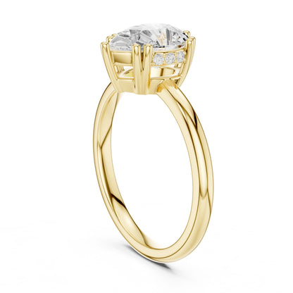 Round Lab Grown Diamond Solitaire Engagement Ring