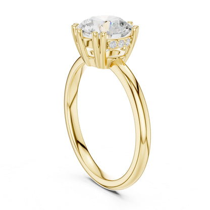 Round Lab Grown Diamond Solitaire Engagement Ring