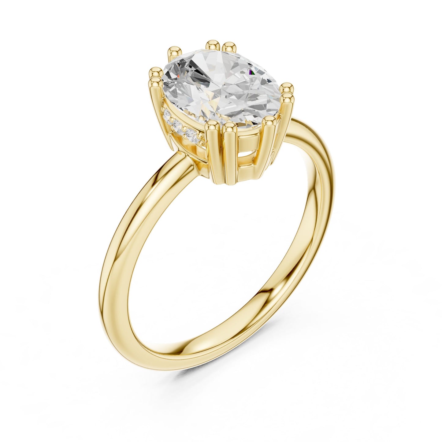 Round Lab Grown Diamond Solitaire Engagement Ring