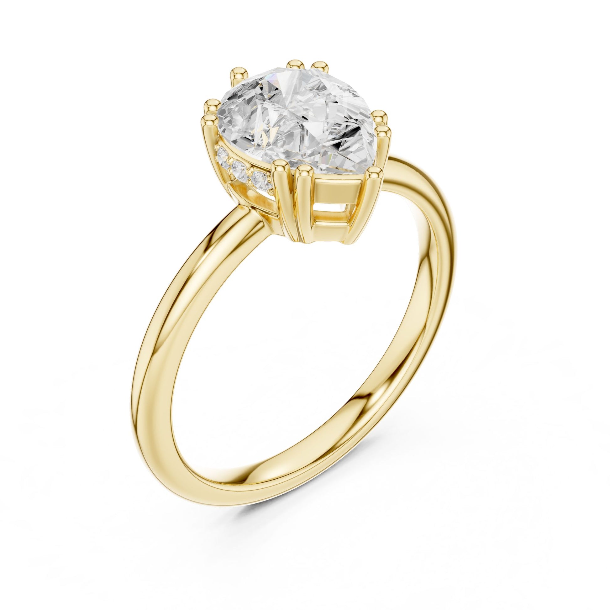 Round Lab Grown Diamond Solitaire Engagement Ring