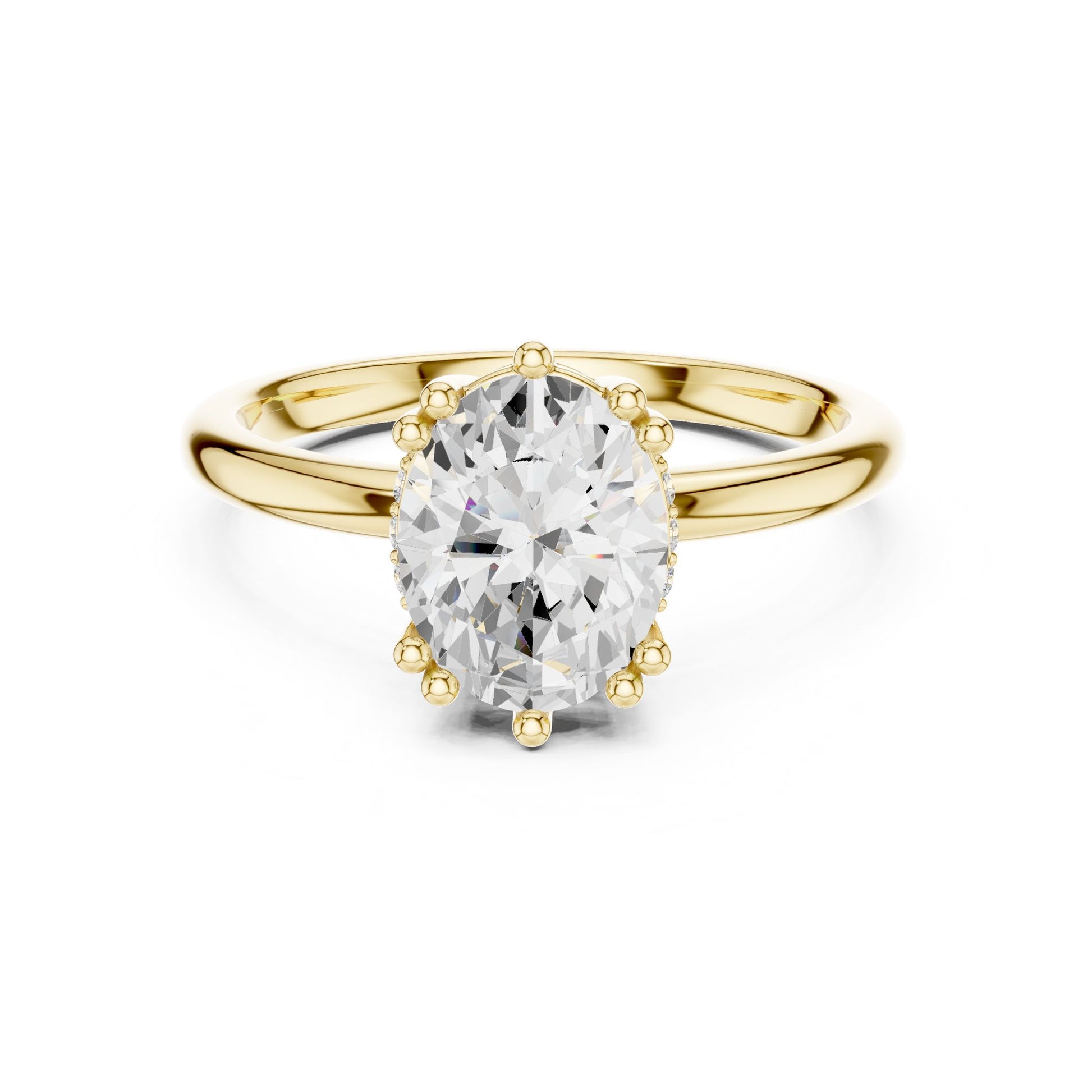 Round Lab Grown Diamond Solitaire Engagement Ring