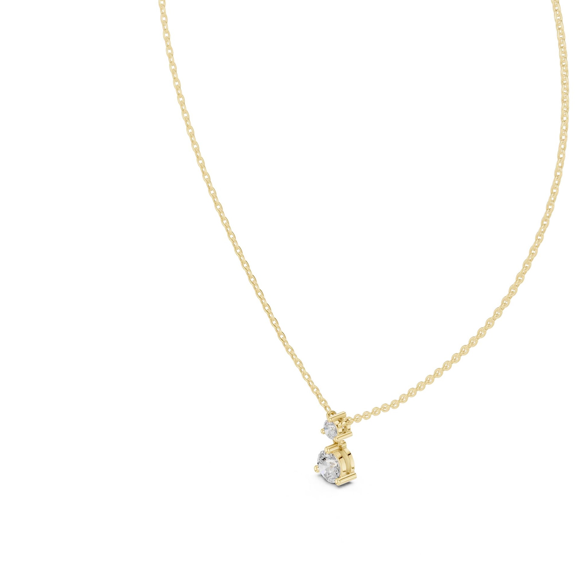 Round Lab Grown Diamond Pendant
