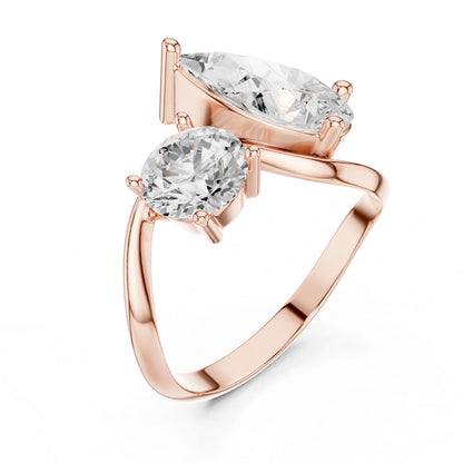 Women's Round Lab Grown Diamond Three-Stone Ring