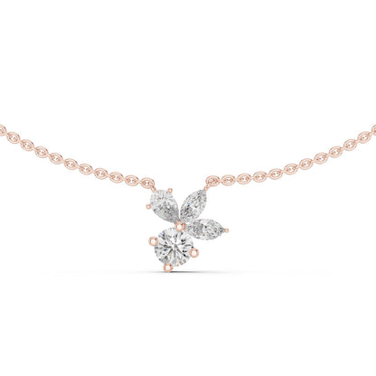 Round Lab Grown Diamond Three-Stone Pendant
