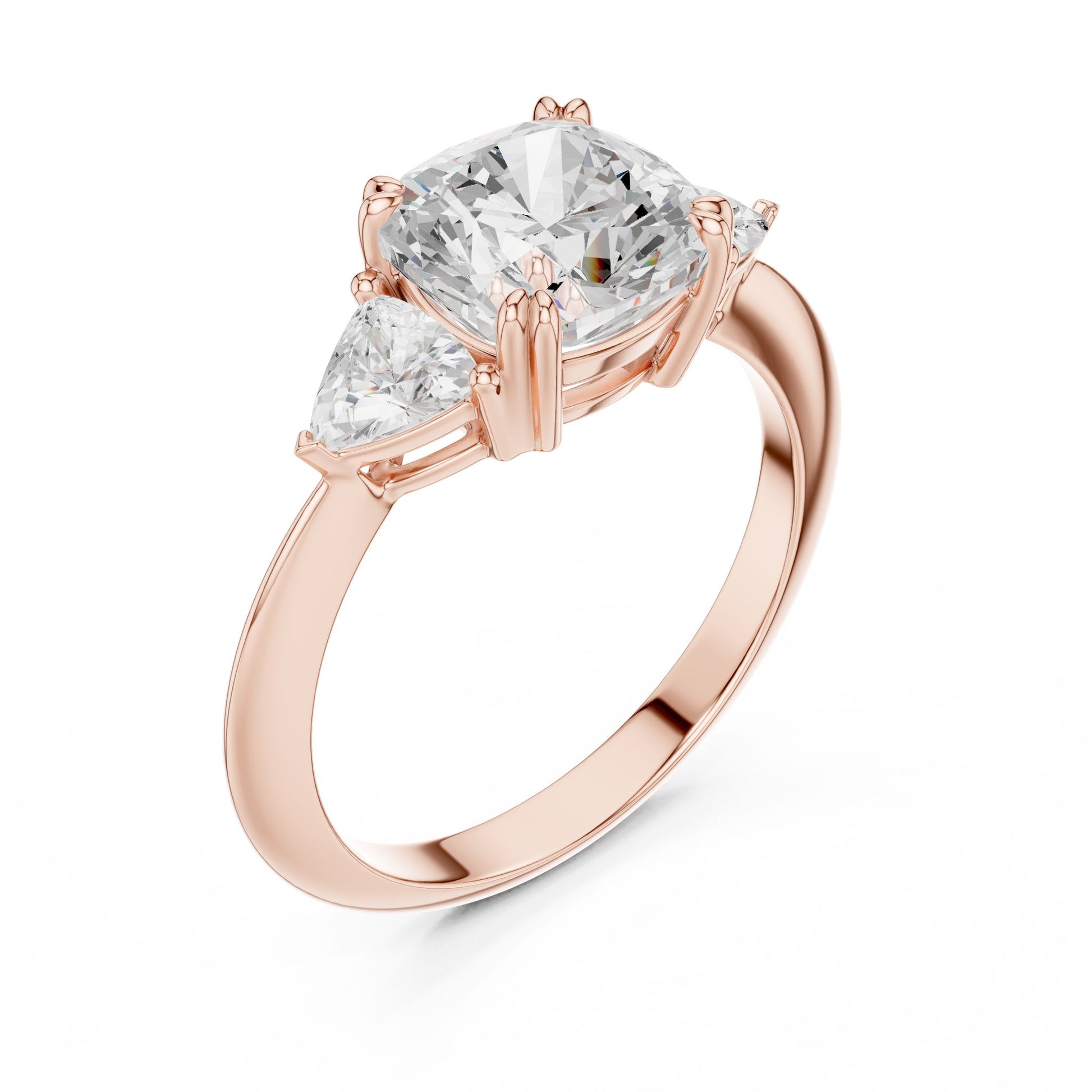 Women's Round Lab Grown Diamond Three-Stone Ring