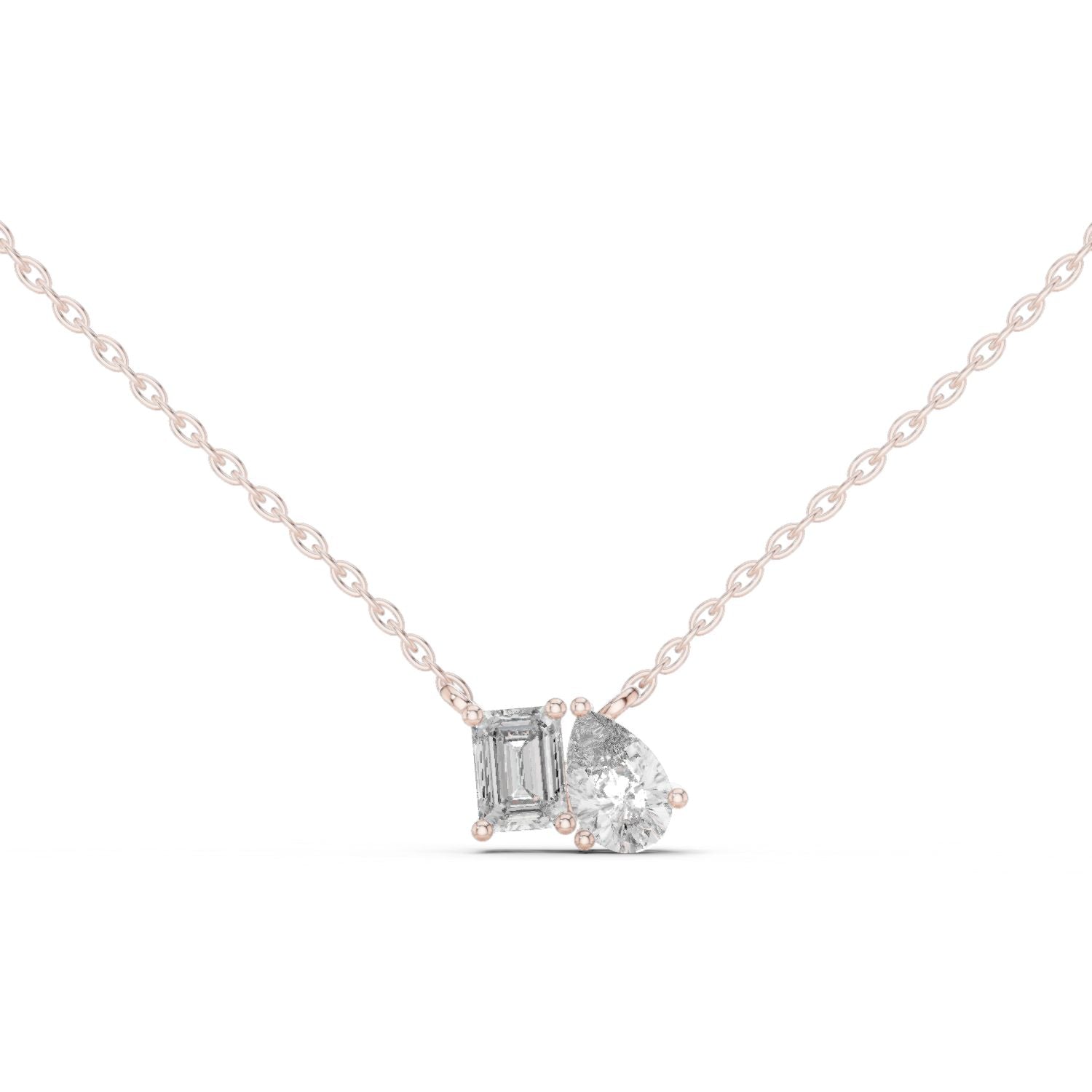 Round Lab Grown Diamond Three-Stone Pendant