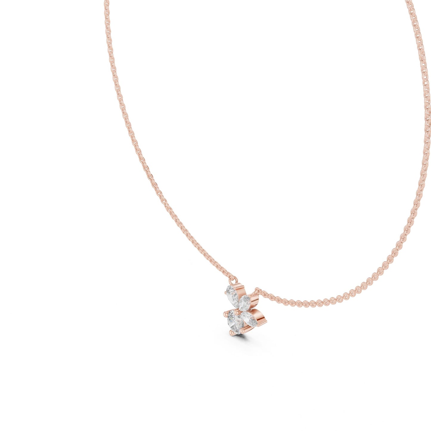 Round Lab Grown Diamond Three-Stone Pendant