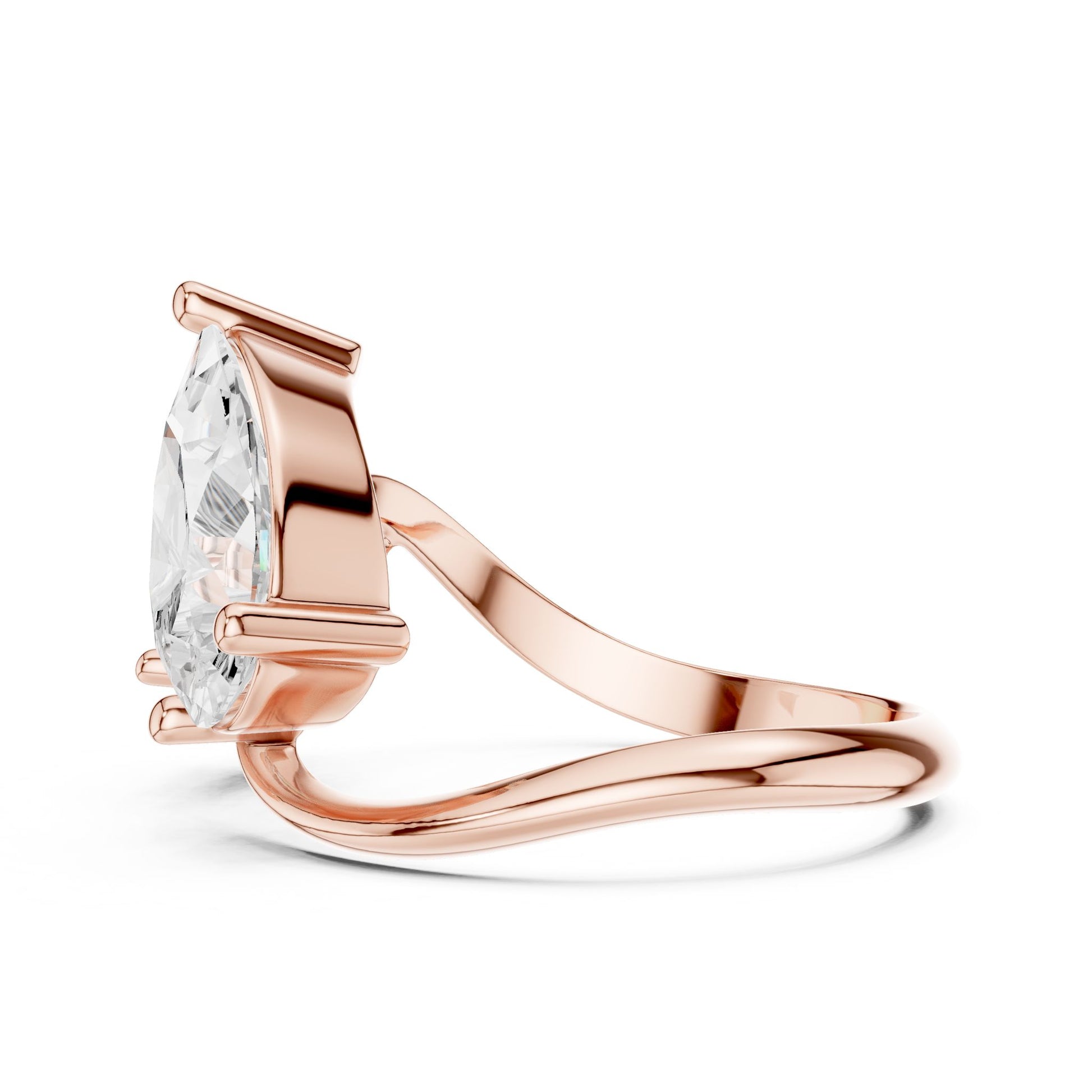 Women's Round Lab Grown Diamond Three-Stone Ring
