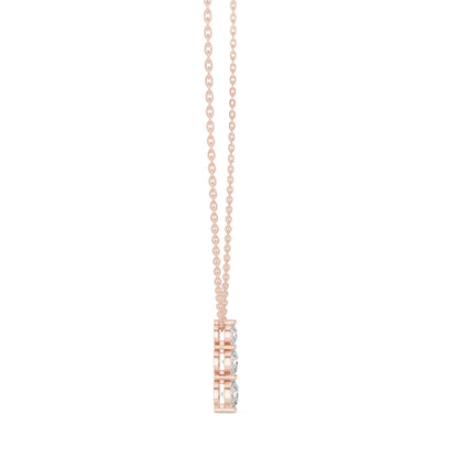 Round Lab Grown Diamond Three-Stone Pendant