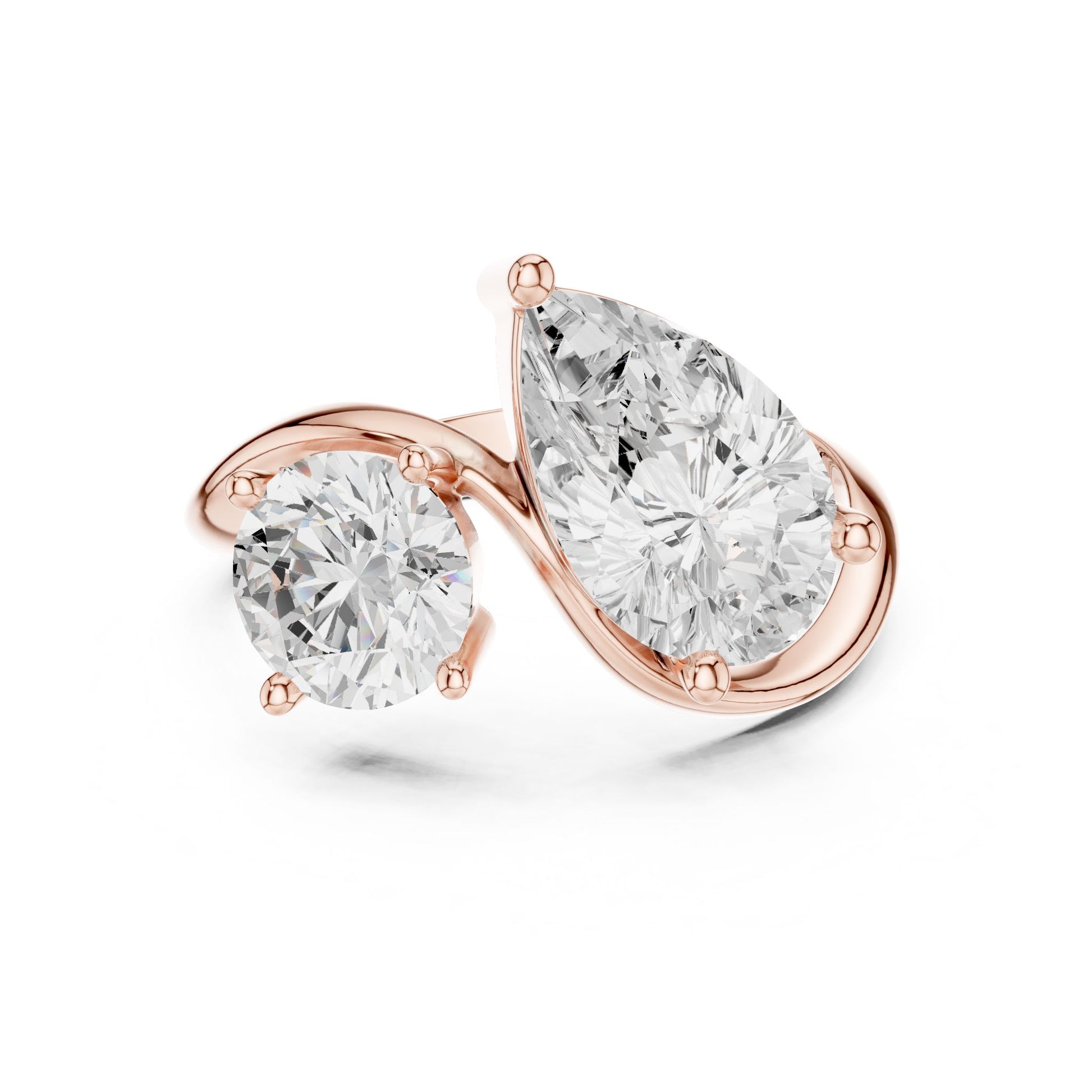 Women's Round Lab Grown Diamond Three-Stone Ring