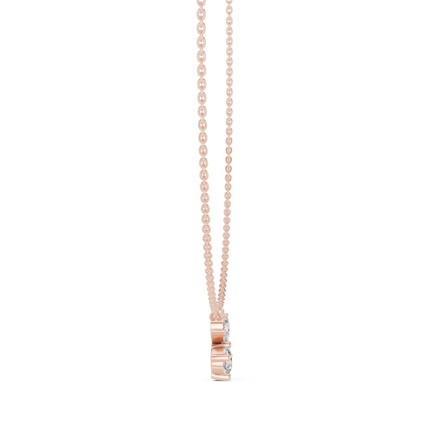 Round Lab Grown Diamond Three-Stone Pendant