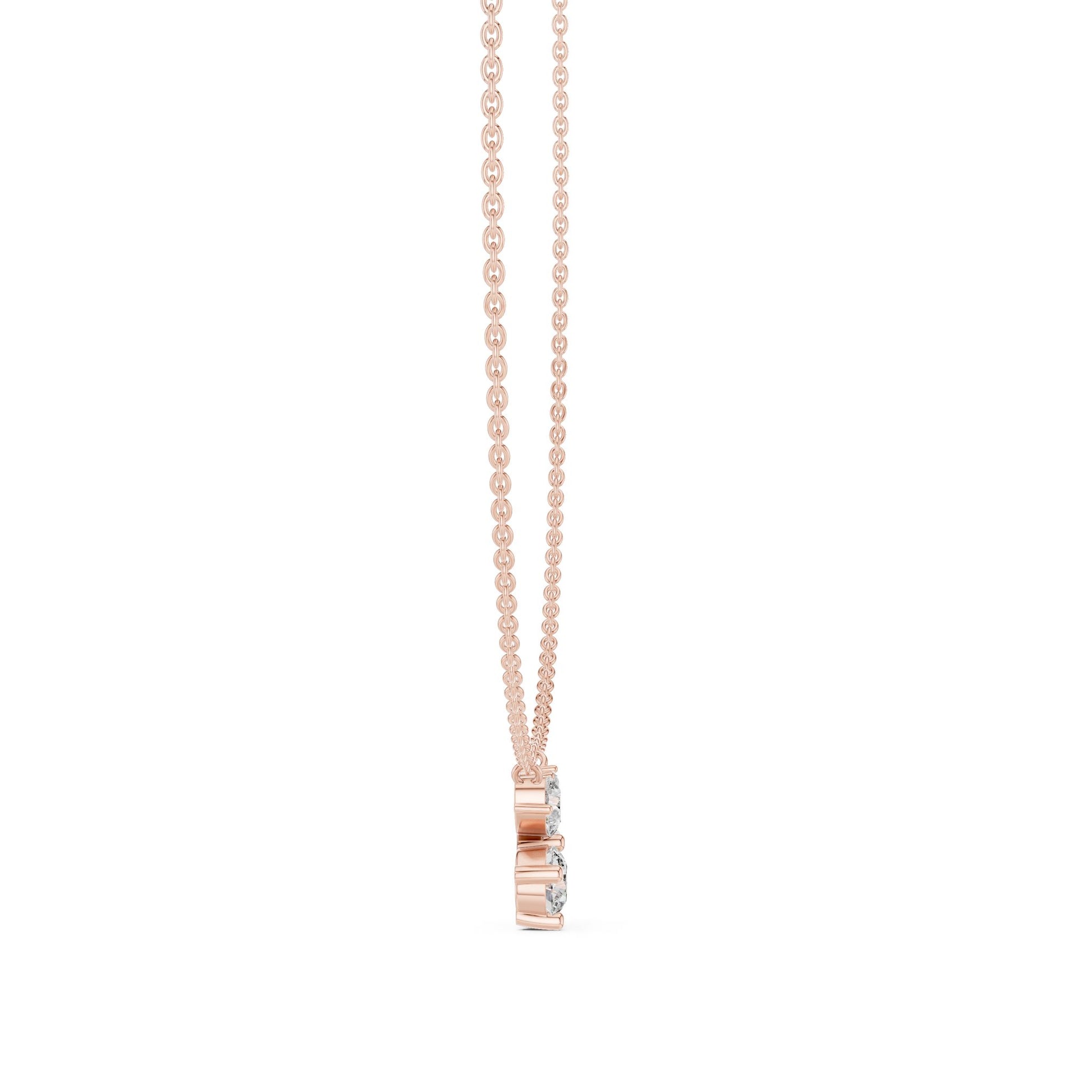 Round Lab Grown Diamond Three-Stone Pendant