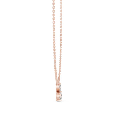 Round Lab Grown Diamond Three-Stone Pendant