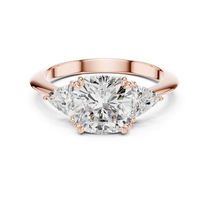 Women's Round Lab Grown Diamond Three-Stone Ring