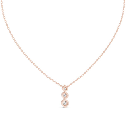 Round Lab Grown Diamond Three-Stone Pendant