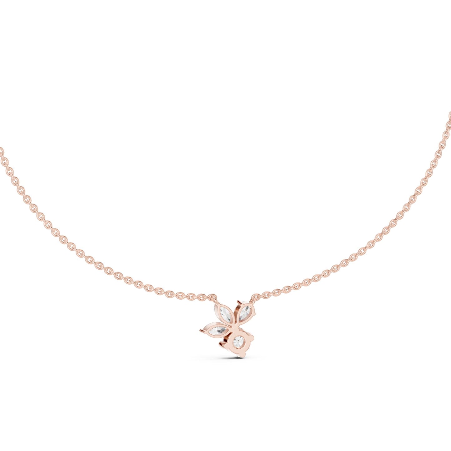 Round Lab Grown Diamond Three-Stone Pendant