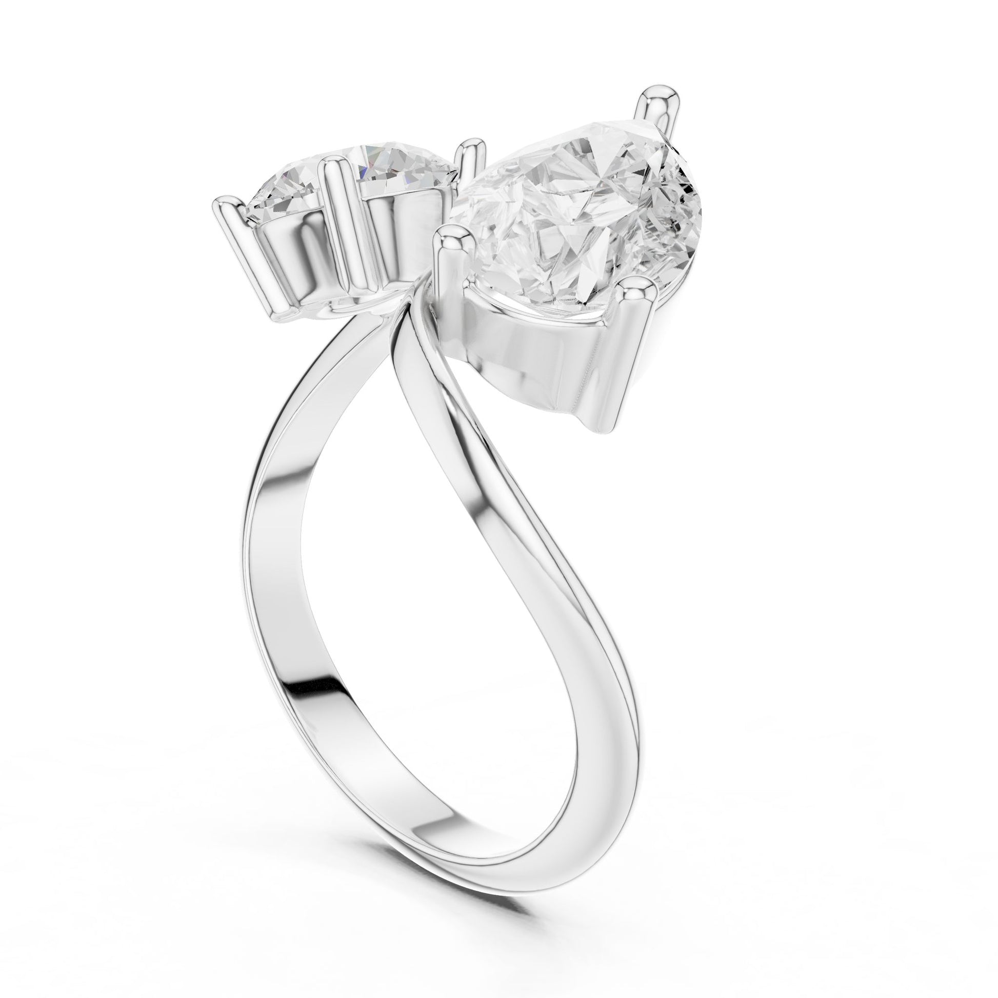 Women's Round Lab Grown Diamond Three-Stone Ring