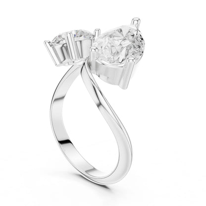 Women's Round Lab Grown Diamond Three-Stone Ring