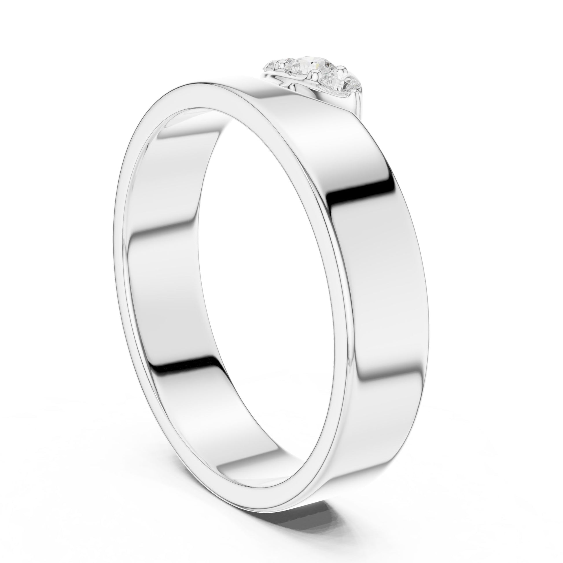 Women's Round Lab Grown Diamond Three-Stone Ring