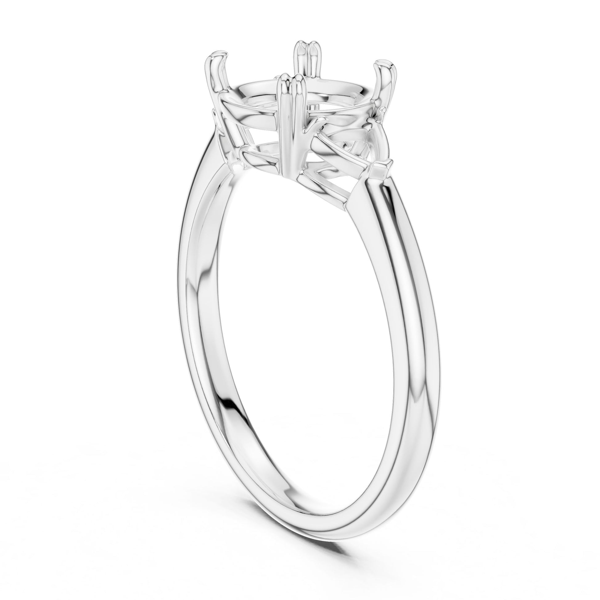 Round Lab Grown Diamond Three-Stone Engagement Ring